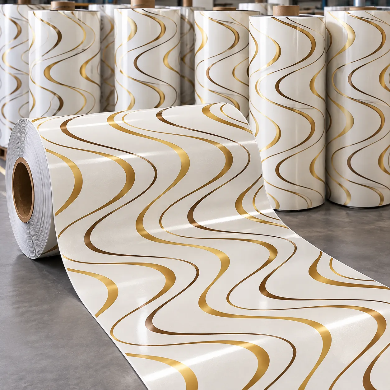 Dining Table Paper Roll Printing & Winding Machine application 1